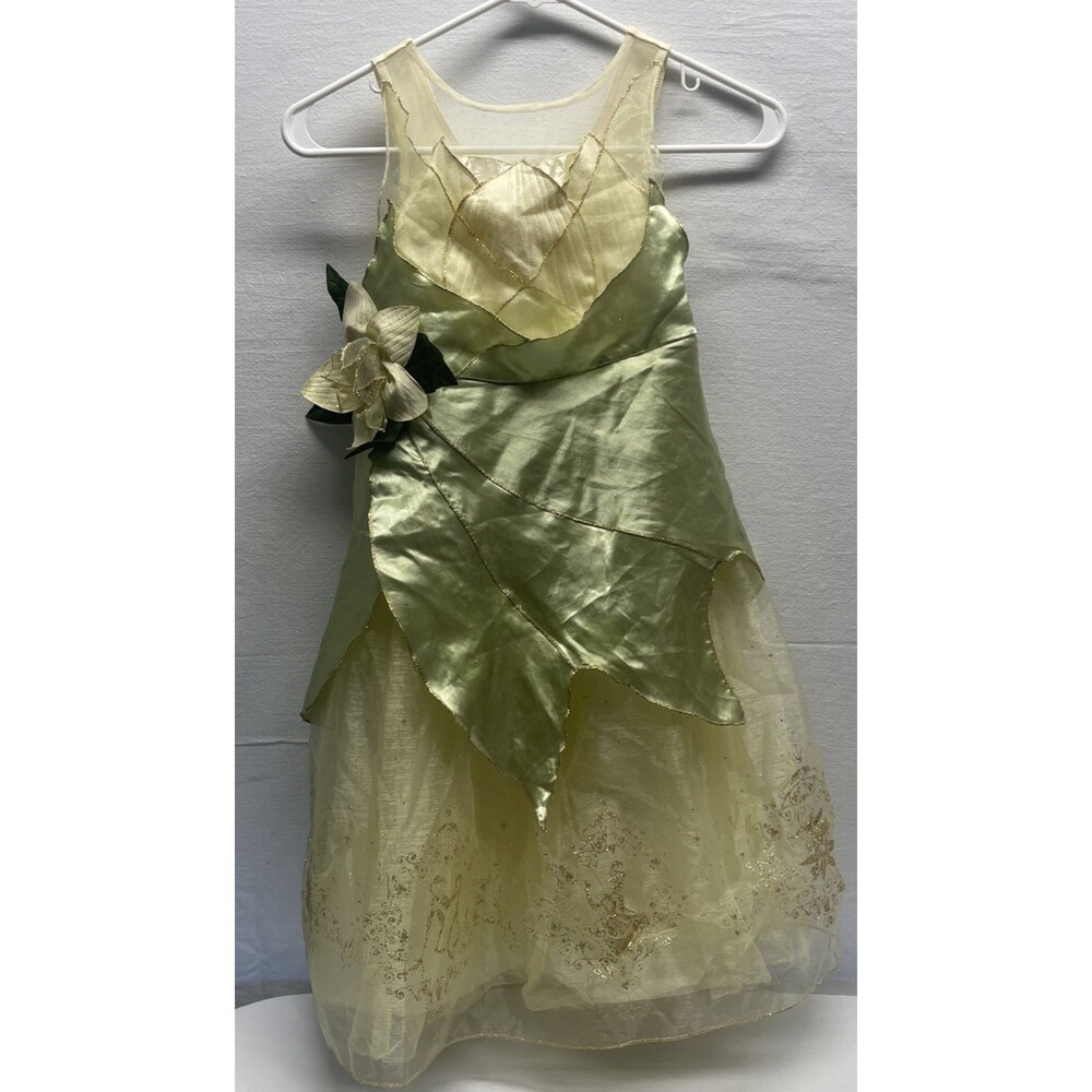 Disney Store Princess Tiana Halloween Costume Dress Girl Small 5-6 Costumes EUC - Picture 1 of 14